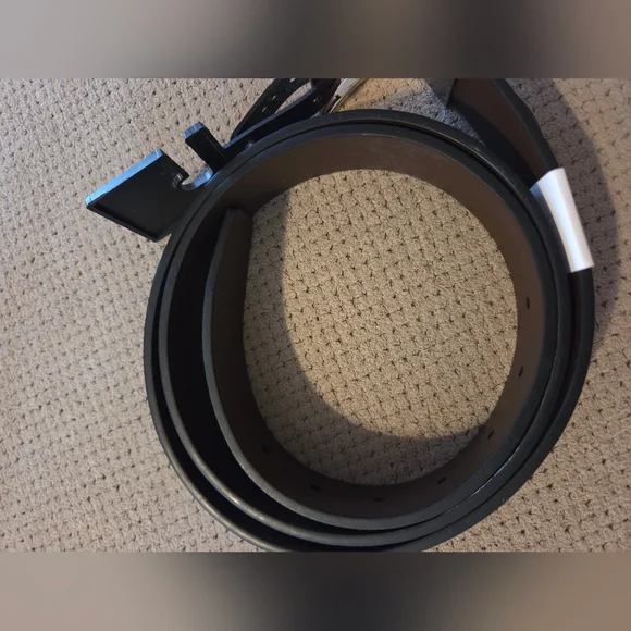 New Nike Reversible Men's Black & Brown XL 42-44 silver texture belt buckle - Picture 15 of 16